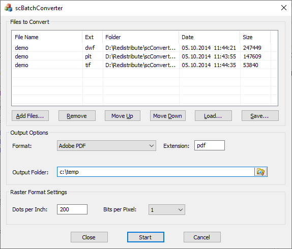 scConverter Batch Converter Sample Application